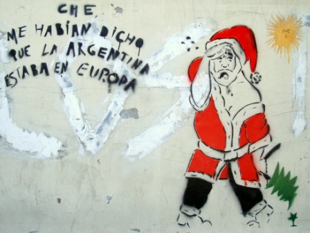 Buenos Aires street art Christmas papa noel graffiti