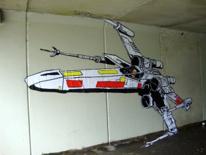 Star Wars - X-wing fighter - Street Art