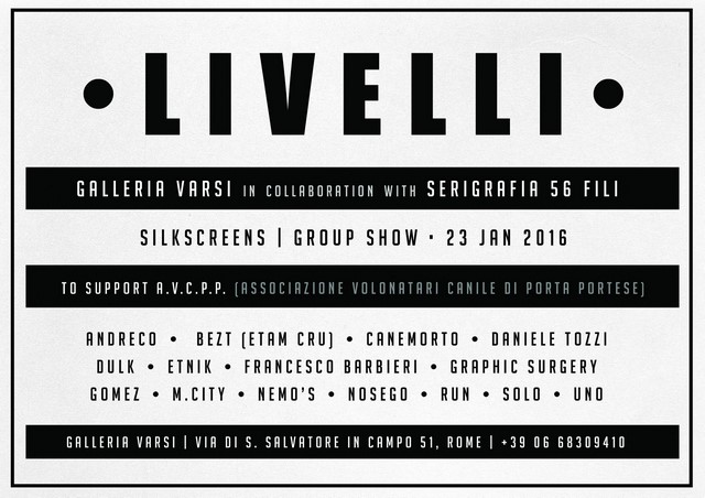 Group exhibition “LIVELLI”, Roma/Italy