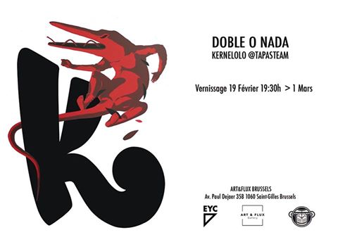 Streetart Exhibition “DOBLE O NADA” by KERNEL AND LOLO Brussels/Belgium