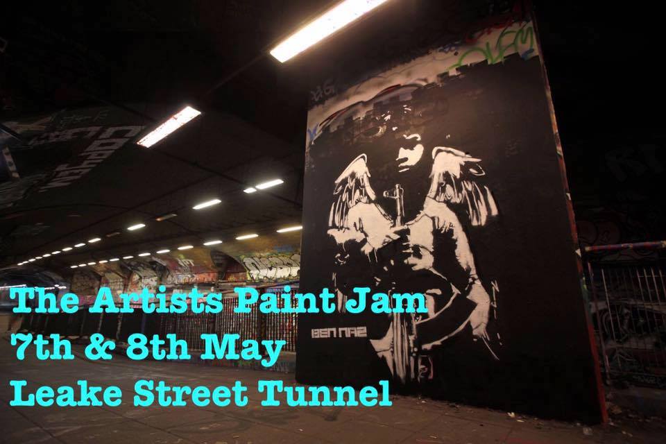 The Artist Paint Jam Leake Street Tunnel. London