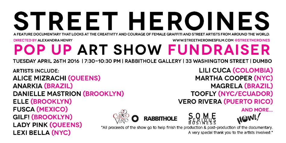 Street Heroines Pop Up Art Show, Brooklyn