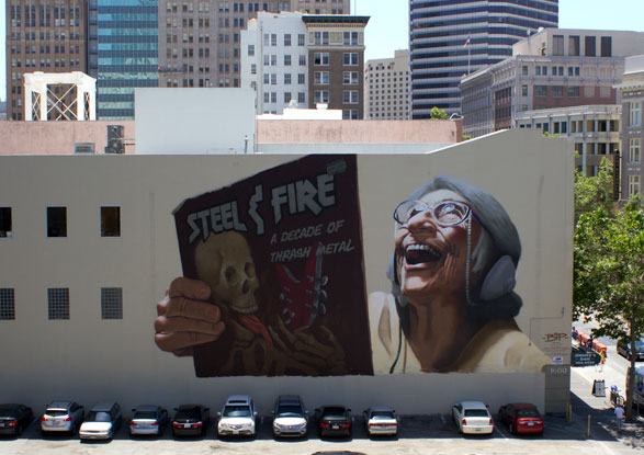 BiP giant mural in Oakland, California.
