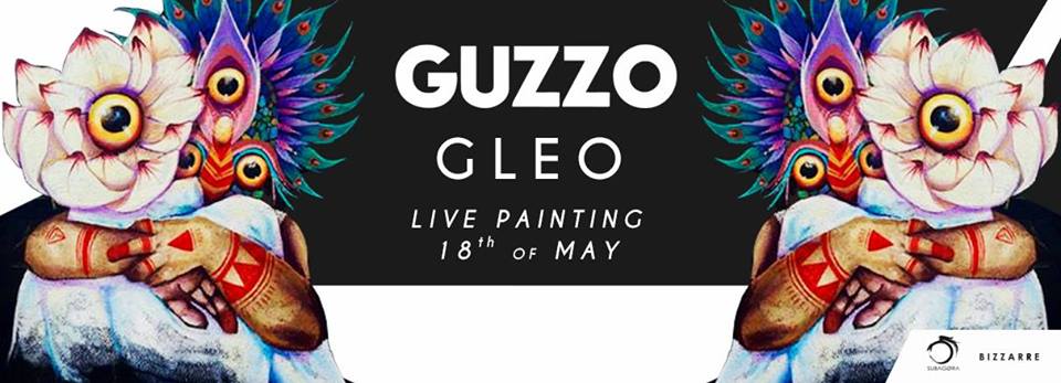 Live painting with GLEO. Barcelona, SPAIN
