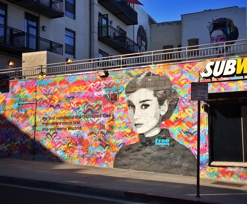 Audrey Hepburn by Free Humanity in Los Angeles