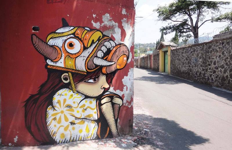 Trasher art work in Mexico