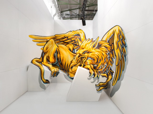 GRIFFIN, new optical illusion graffiti by Truly