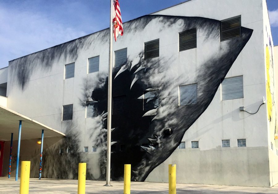 A Shark Toof mural in Miami 