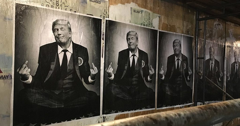 Trump-poster by SABO in Washington DC.