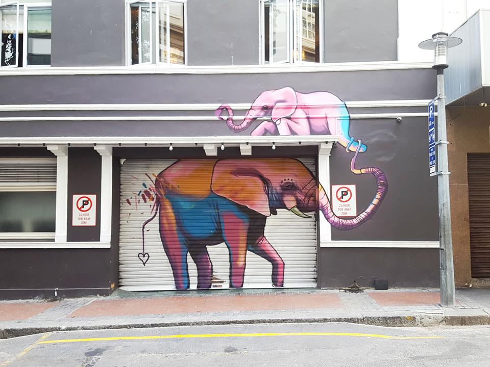 An artwork by Falko One on Castle Street © Courtesy of Cape Town Street