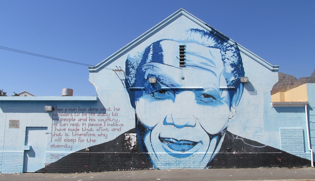Nelson Mandela mural by Mak1one | © Lee-Shay Collison