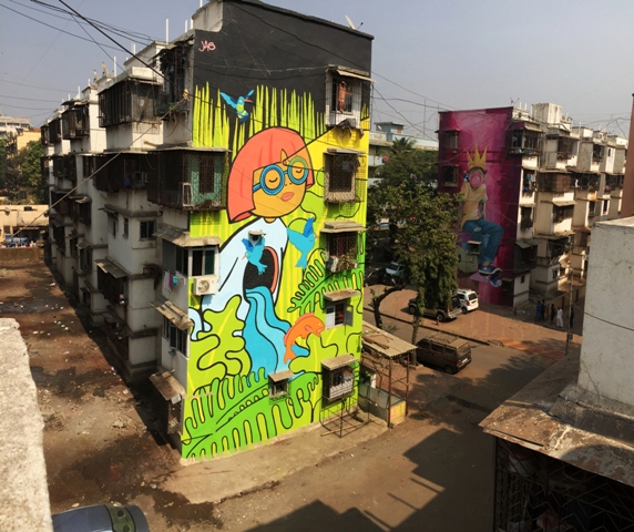 Jas Charanjiva mural in Mumbai, India