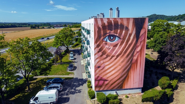 Jorge Rodríguez-Gerada new mural in Laon France