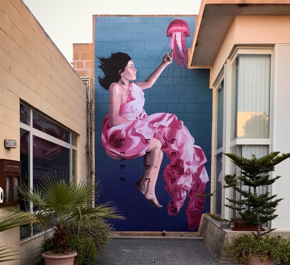 Riccardo Buonafede Symbiosis wall in Malta